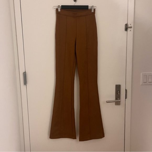 Spanx Faux Suede Flared Pants in Color Rich Carmel - Picture 5 of 5